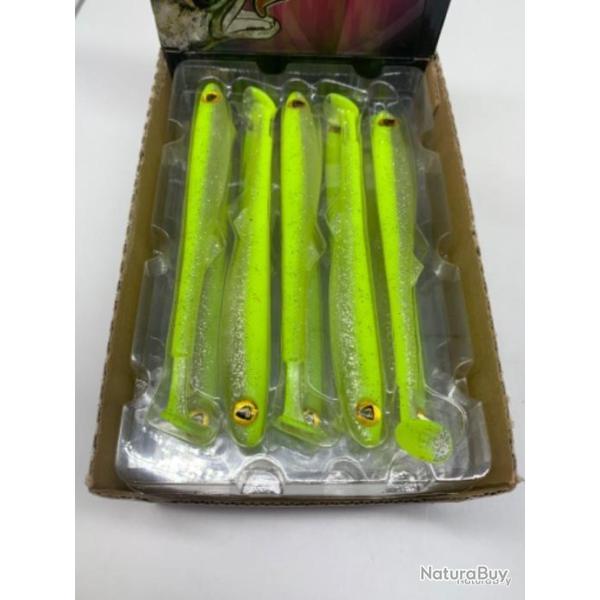 Leurre souple de p�che slick fast fox rage chartreuse ayu 18cm