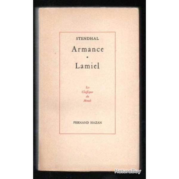 armance ou quelques sc�nes d'un salon de paris en 1827, lamiel de stendhal