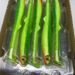 Leurre souple de pêche slick fast fox rage lemon tiger 18cm