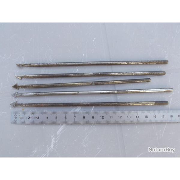 RARE - 5 pointes de p�che / harpons forg�s main par marechal ferrand dans acier de qualit�