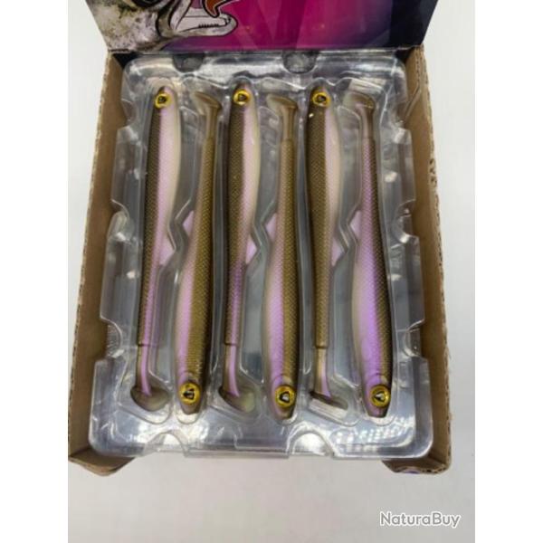 Leurre souple de pche slick fast fox rage lemon tiger 15 cm