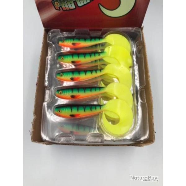 Leurre souple de p�che UV r�active pro-grub Fox Rage firetiger 12cm