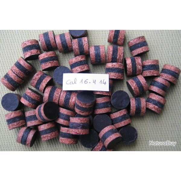 Bourres  grasses  li�ge  feutre  noir  et  li�ge  1�re  qualit�  cal  16  h  14 mm