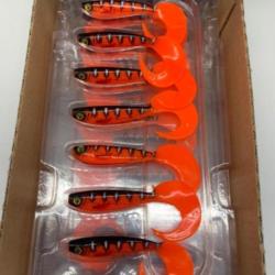 Leurre souple de pêche pro grub Fox rage red wake 8cm