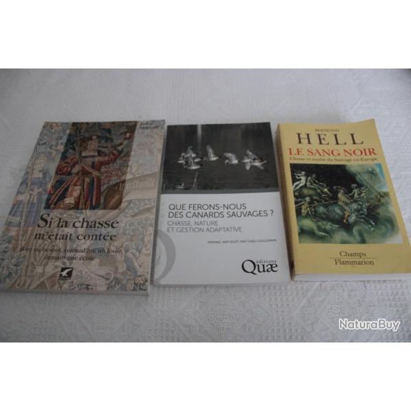 Lot 3 livres chasse et mythe, gestion adaptative, �volution