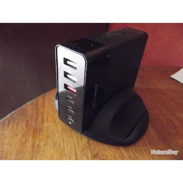 BRADE - Chargeur rapide de bureau USB-A et USB-C 60W et 75W 220 volts NEUF