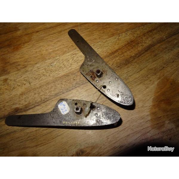 Paire de platine de fusil � percussion sign� GAILLARD � compl�ter n�22