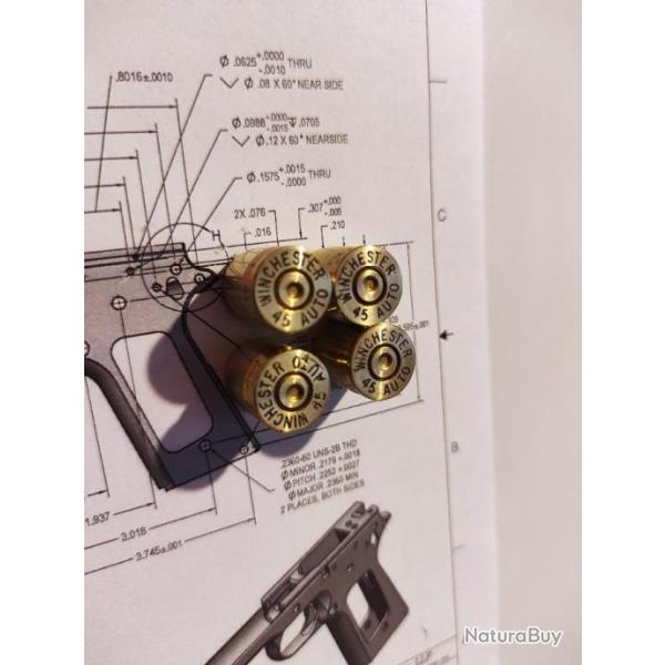 Aimants frigo x4 calibre 45 winchester