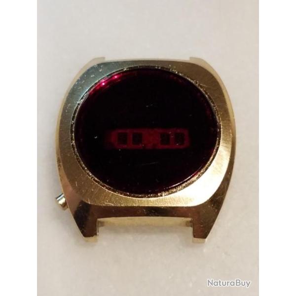 Montre Mintron led rouge ann�e 70 ( pour r�paration )