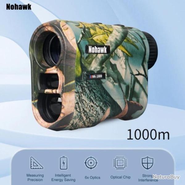 NOHAWK TELEMETRE MULTIFONCTION CAMOUFLAGE 1000M PAIEMENT EN 3 OU 4 FOIS LIVRAISON GRATUITE !!!