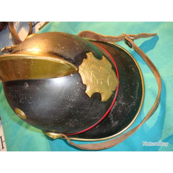 CASQUE POMPIER ANCIEN