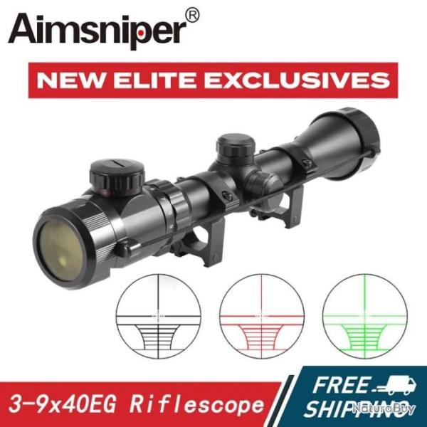 AIMSNIPER LUNETTE DE VISEE TACTIQUE 3-9X40 - LIVRAISON GRATUITE !!
