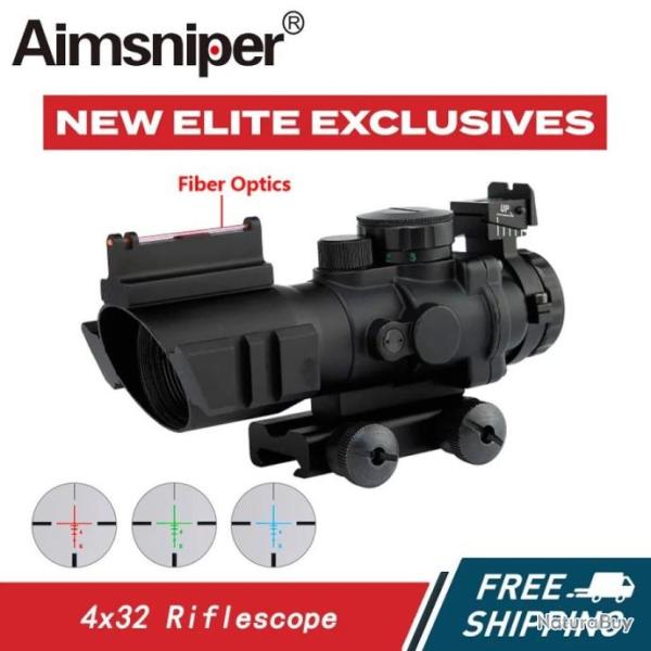 AIMSNIPER VISEUR TACTIQUE RETICULE LUMINEUX 4x32 PAIEMENT EN 3 OU FOIS - LIVRAISON GRATUITE !!
