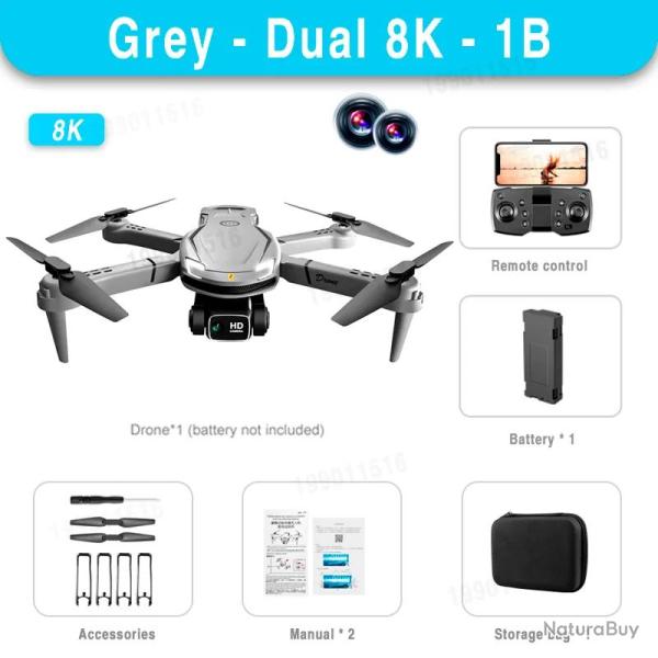 Drone Pro 8K GPS HD 5G 2 Cameras 5km -1 Batterie