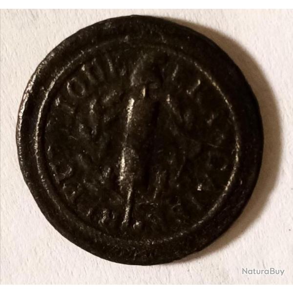 Bouton militaire, arm�e de terre, troupes � pieds infanterie l�g�re 1791-1803  diam�tre 16mm