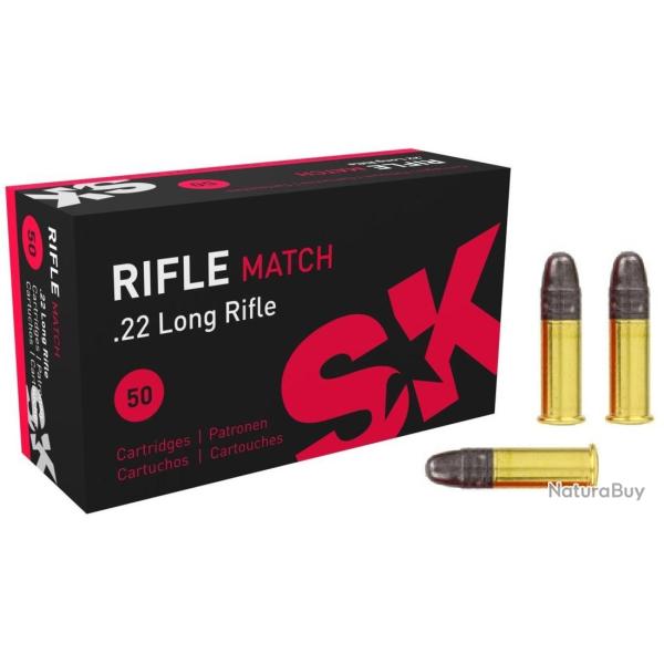 MUNITIONS SK CALIBRE 22LR RIFLE MATCH 40gr - 2.6g x50