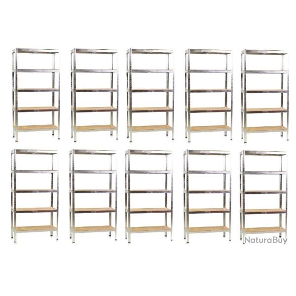 Lot 10 �tag�res professionnel silver Rayonnage m�tallique Etag�re m�tallique industrielle