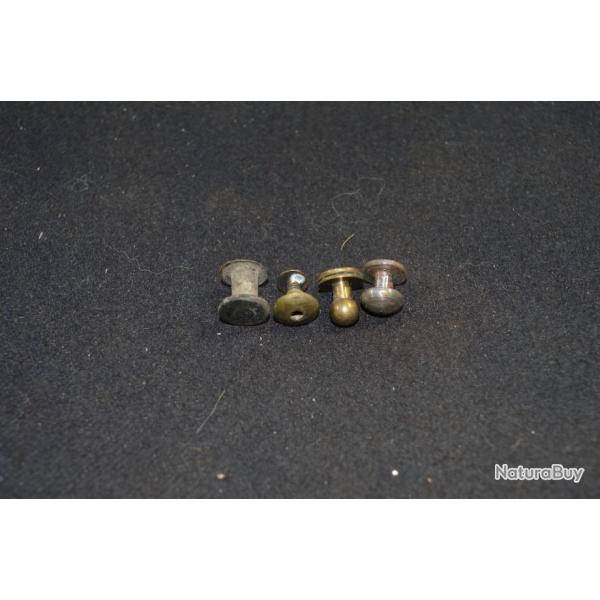 Lot de boutons de col Bretelles cuir gourde (8)