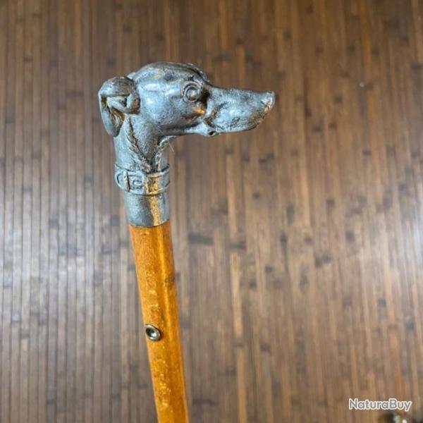 CANNE VINTAGE T�TE DE CHIEN