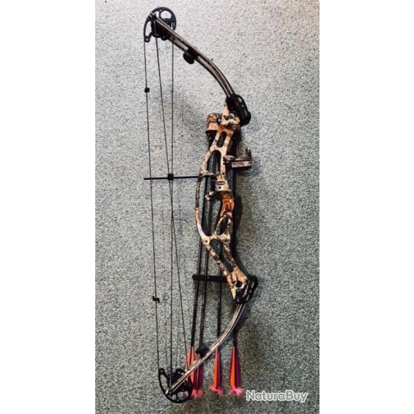 ARC GAUCHER,  HOYT USA ULTRATEC XT 3000 camo, chasse / comp�tition 3 D, nature  /  cible