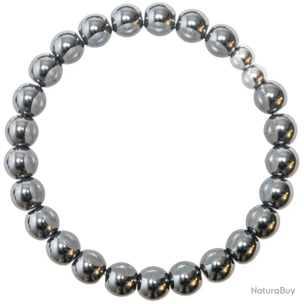 Bracelet en h�matite - Perles rondes 8 mm