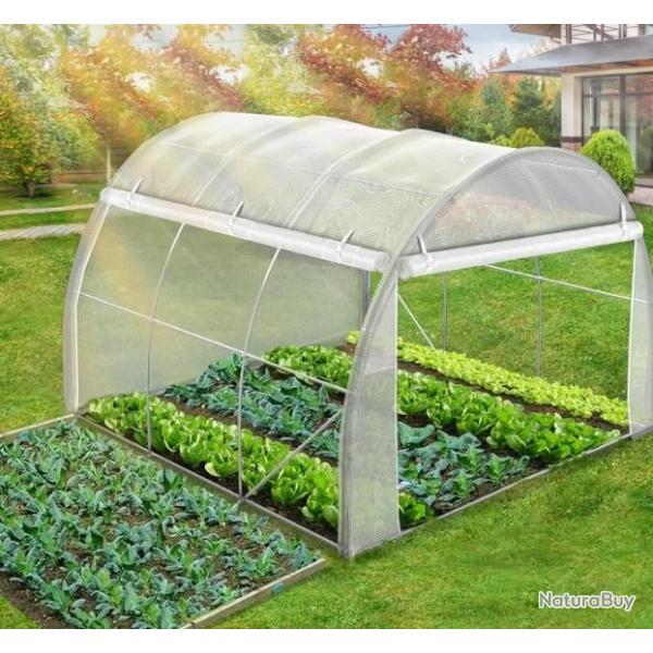 Serre de jardin Transparente 3x3x2m b�che relevable Serre potager Serre maraichere Serre tunnel 9m�