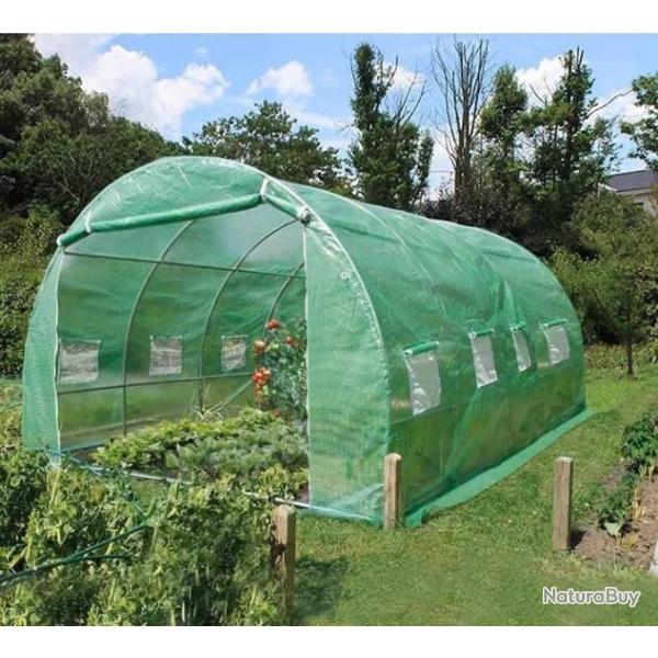 Serre jardin galvanis� 12m� 4x3x2m verte Serre potager Serre maraicher Serre tunnel 12m�