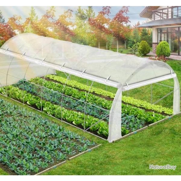 Serre jardin Transparente 6x3x2m b�che relevable Serre potager Serre maraichere Serre tunnel 18m�