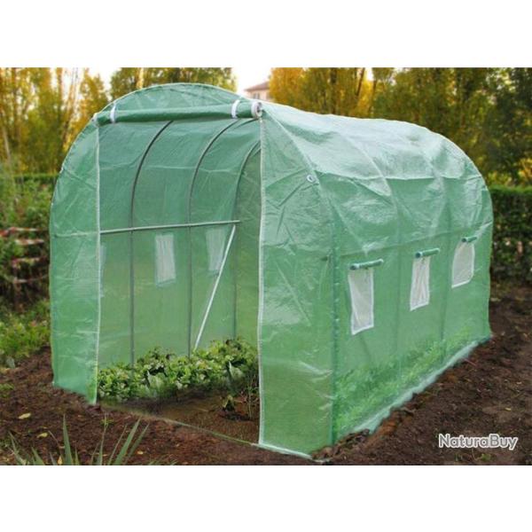 Serre jardin galvanis� 3x2x2m verte Serre potager Serre maraicher Serre tunnel potager verte