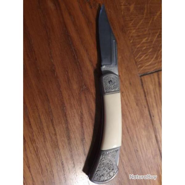 couteau cran d arr�t beige