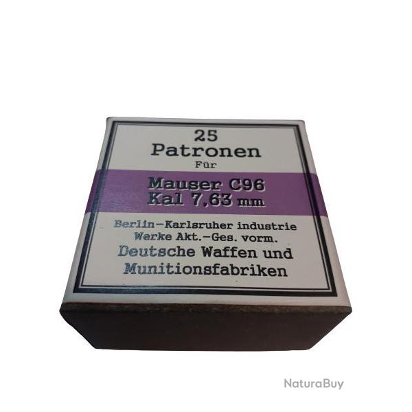 7,63 mm Mauser C96: Reproduction boite cartouches (vide) DWM 11367822