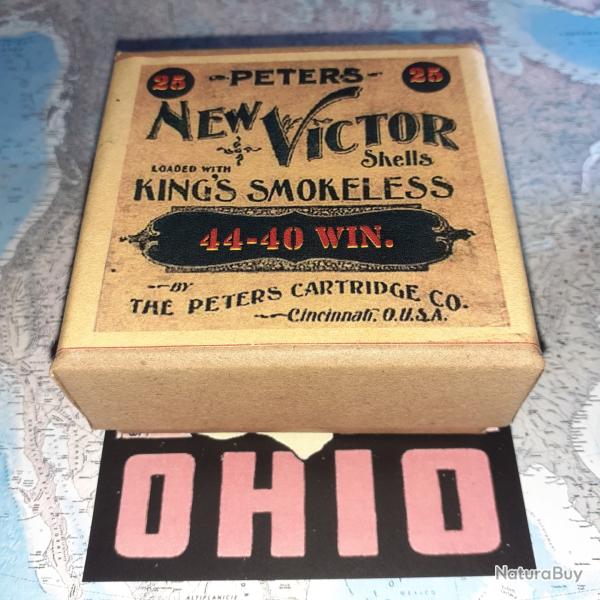 44-40 Winchester (Peters Cartridge): Reproduction boite munitions Vintage (vide) PC 11367861