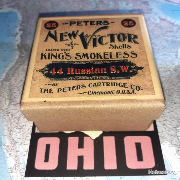 44 Russian SW (Peters Cartridge): Reproduction boite munitions Vintage (vide) PC 11367882