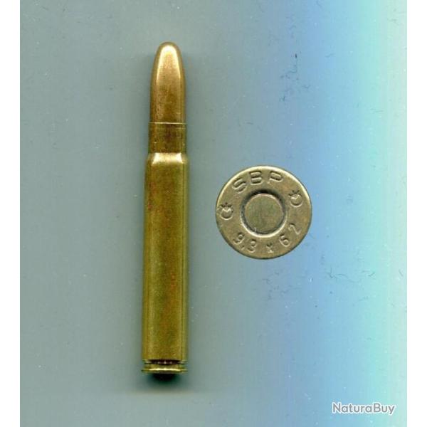 9.3 x 62 - balle cuivre pointe arrondie -  marquage : SBP  9.3x62 