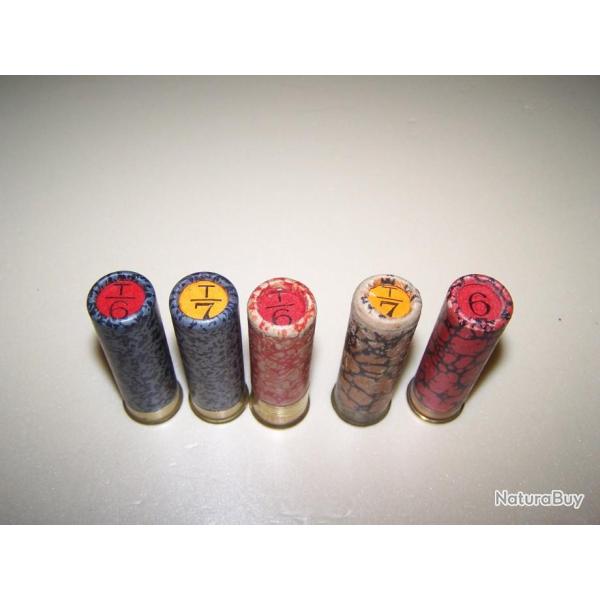 5 cartouche cal 16 / 65 + 5 cartouches cal 20/65 pour collection