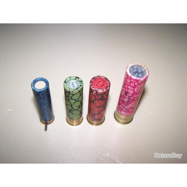 4 cartouches de chasse diff�rents calibres