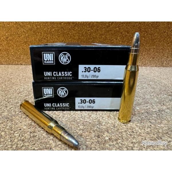 2 BOITEs DE MUNITION GRANDE CHASSE RWS 30-06  UNI CLASSIC  13.0 gr