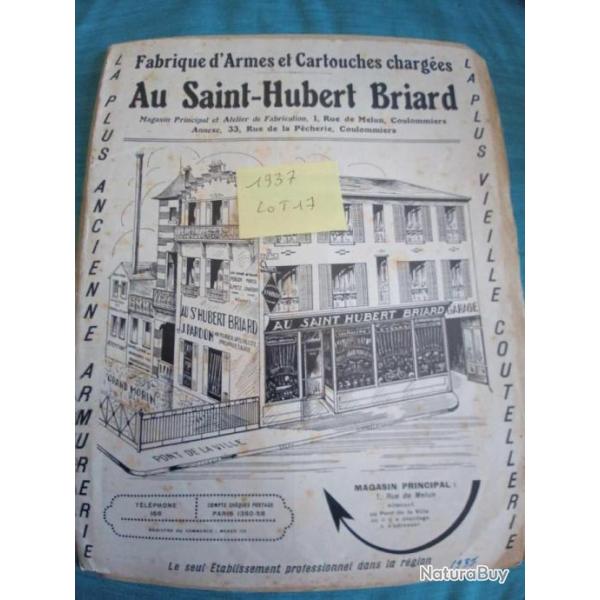 Lot de 3 livrets publicit�s anciennes armurerie Pardon 1937/1937/1950