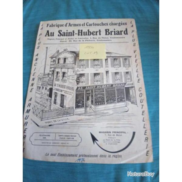 Lot de 3 livrets publicit�s anciennes armurerie Pardon 1934/1937/1950