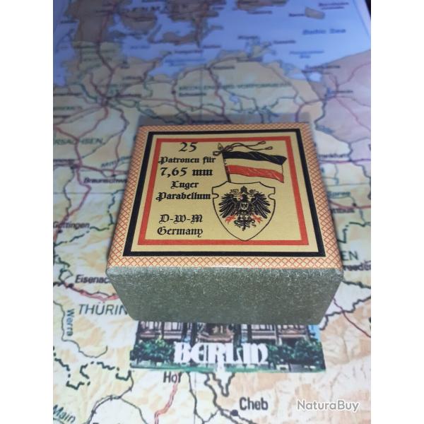 7,65 mm Luger (Deutsche Waffen Munitions.): Reproduction boite munitions (vide) DWM97 11369387