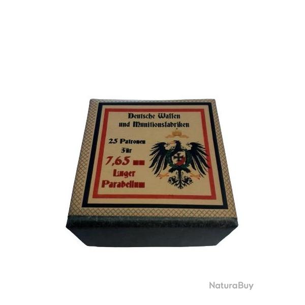 7,65 mm Luger Parabellum: Reproduction boite cartouches (vide) DWM 11369409
