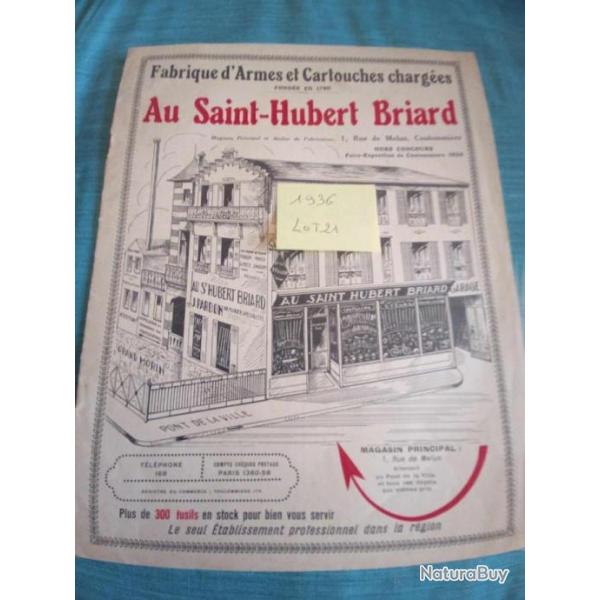 Lot de 3 livrets documents publicitaires anciens armurerie Pardon 1936/1937/1950