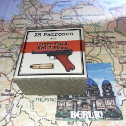 7,65 mm Luger Para (Deutsche Waffen Munitions.): Reproduction boite cartouches (vide) DWM37 11369488