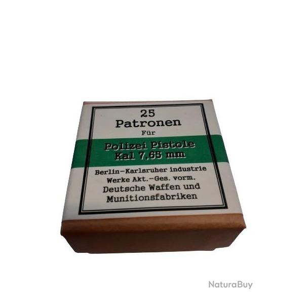 7,65 Polizei Pistole (7,65 Browning): Reproduction boite cartouches (vide) DWM 11369567