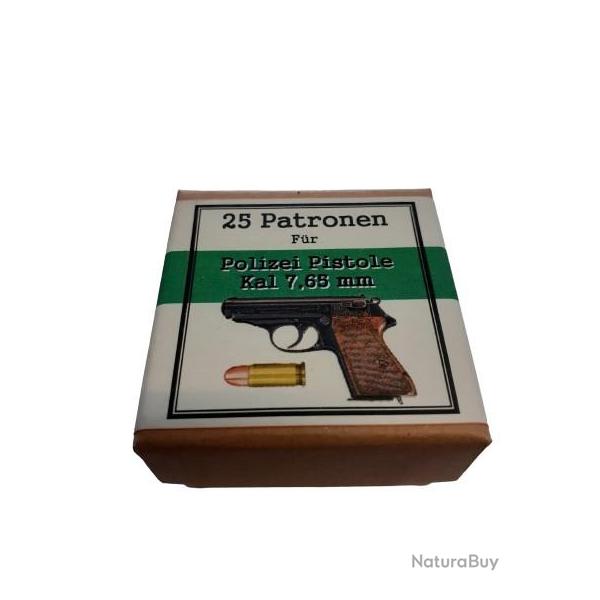 7,65 mm Polizei Pistole (7,65 Browning): Reproduction boite cartouches (vide) DWM 11369596