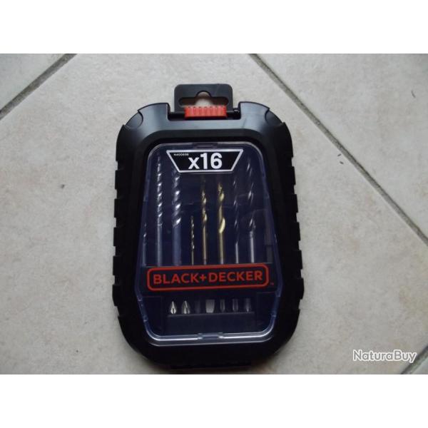 BRADE - Coffret 16 pices de perage/vissage BLACK & DECKER (voir descriptif photos) NEUF