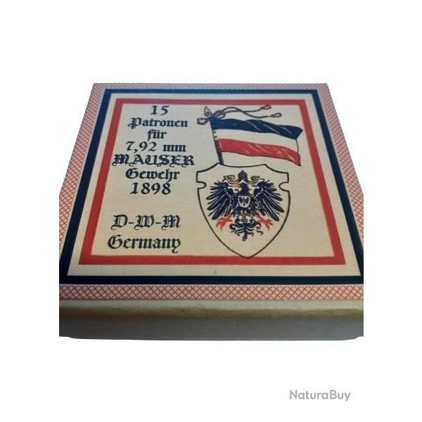 7,92 mm Mauser G98: Reproduction boite cartouches (vide) DWM 11369623