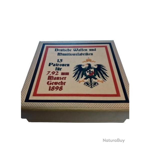 7,92 mm Mauser G98: Reproduction boite cartouches (vide) DWM 11369646