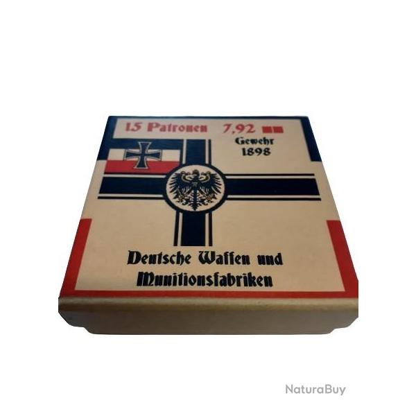 7,92 mm Mauser G98: Reproduction boite cartouches (vide) DWM 11369667