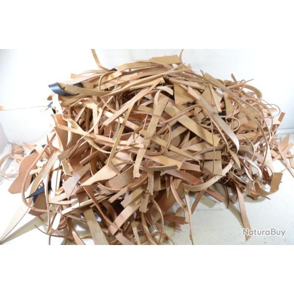 Lot chutes de cuir 6kg - bricolage, r�paration, test, fabrication de petits �tuis � couteau, joints